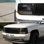 Spec-D 99-02 Chevy Silverado Projector Headlights LED Smoked