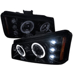 Spec-D 02-06 Avalanche 03-07 Silverado Halo Headlights Smoked