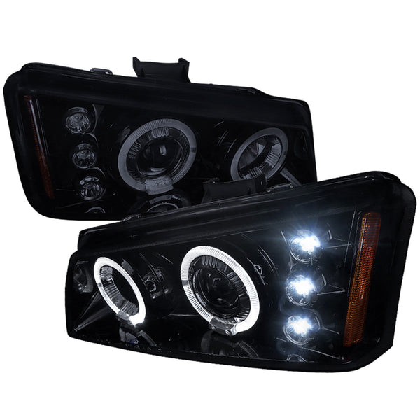 Spec-D 02-06 Avalanche 03-07 Silverado Halo Headlights Smoked