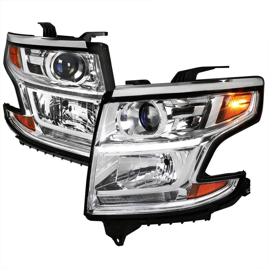 Spec-D 15-20 Chevy Tahoe Suburban Headlights Projector Chrome