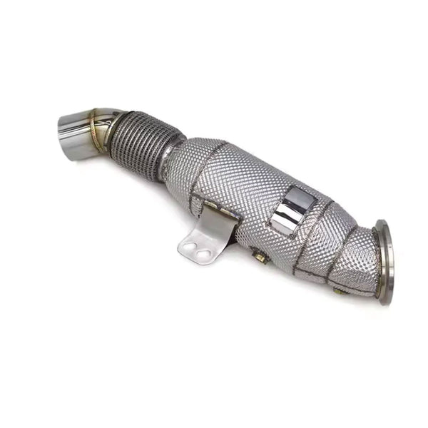 High Flow T304 Stainless Exhaust Downpipe for Toyota Supra A90 BMW G20 G29 M340i 3.0T