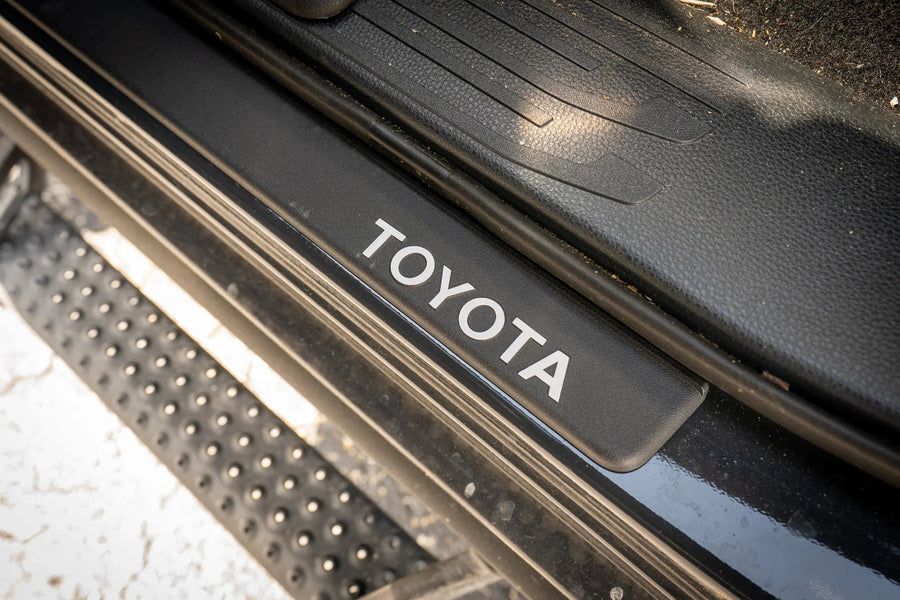 TOYOTA Front Door Sill Letter Overlays - 2024+ Tacoma / 2025+ 4Runner