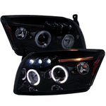 Spec-D 07-12 Dodge Caliber Headlights Halo Projector Smoked