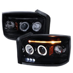 Spec-D 05-07 Dodge Dakota Projector Headlights Black/Smoked