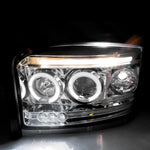 Spec-D 05-07 Dodge Dakota Halo Projector Headlights Chrome