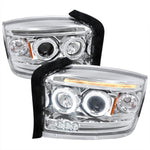 Spec-D 05-07 Dodge Dakota Halo Projector Headlights Chrome