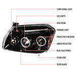 Spec-D 05-07 Dodge Magnum Headlights Dual Halo Projector Jet Black