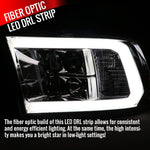 Spec-D 09-18 Dodge Ram 1500 2500 3500 LED C-Bar Headlights Chrome