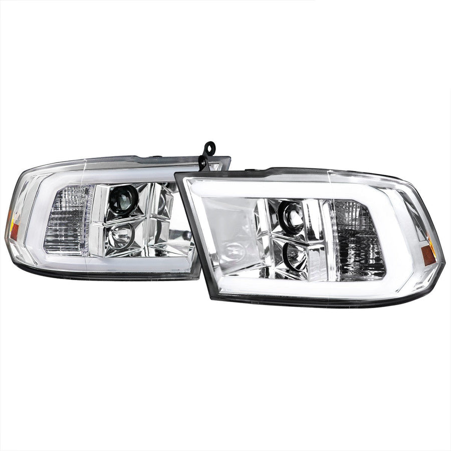 Spec-D 09-18 Dodge Ram 1500 2500 3500 LED C-Bar Headlights Chrome