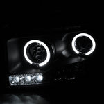 Spec-D 06-08 Dodge Ram Halo LED Projector Headlights Black