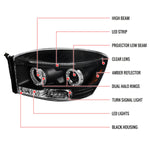 Spec-D 06-08 Dodge Ram Halo LED Projector Headlights Black