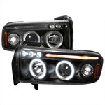 Spec-D 94-01 Ram 1500/2500/3500 Halo Projector Headlights Black/Clear