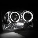 Spec-D 02-05 Dodge Ram Halo LED Projector Headlights Chrome