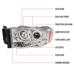 Spec-D 02-05 Dodge Ram Halo LED Projector Headlights Chrome