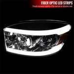 Spec-D 06-08 Dodge Ram LED Bar Projector Headlights Chrome