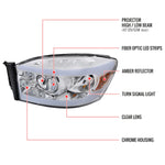 Spec-D 06-08 Dodge Ram LED Bar Projector Headlights Chrome