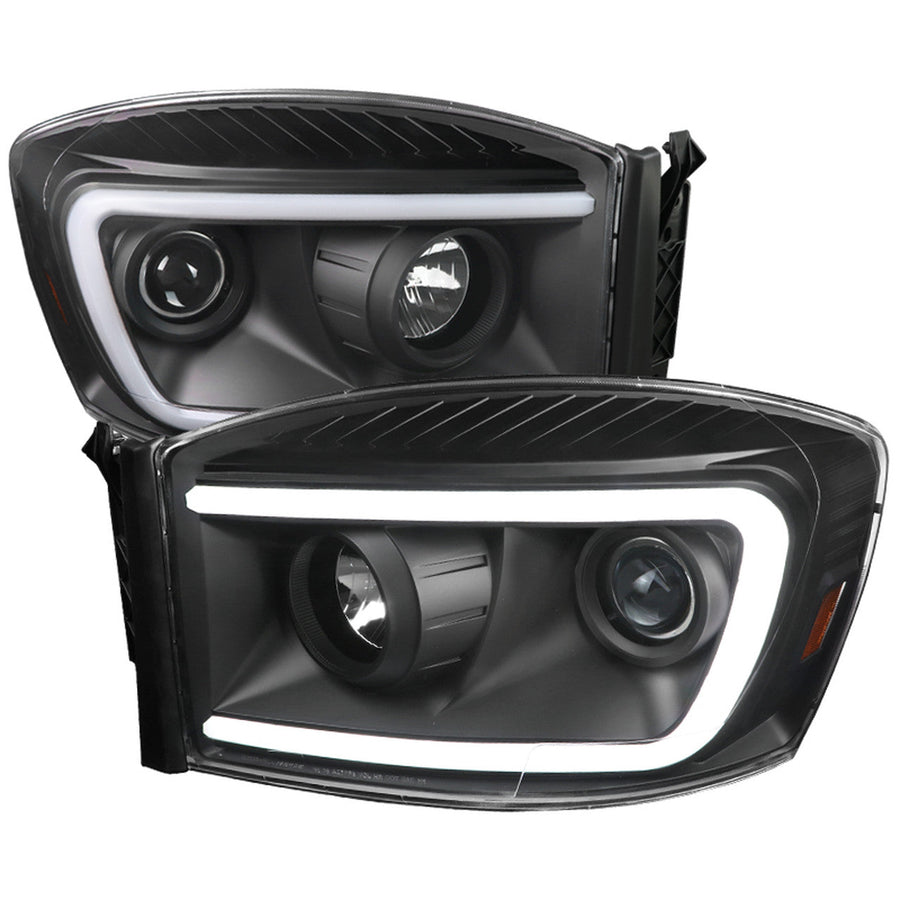 Spec-D 06-08 Dodge Ram Projector Headlights Glossy Black/Smoked