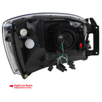 Spec-D 06-08 Dodge Ram Retro Style Projector Headlights Black