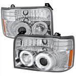 Spec-D 92-96 Ford F150 F250 Bronco Projector Headlights Chrome