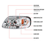 Spec-D 97-04 Ford Expedition F150 Projector Headlights Chrome