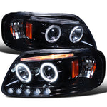 Spec-D 97-04 Ford Expedition F150 Headlights Black/Smoked