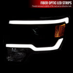 Spec-D 09-14 Ford F150 Projector Headlights LED Bar Black