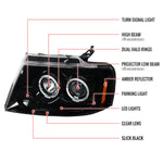 Spec-D 04-08 Ford F-150 Headlights Dual Halo Projector Jet Black