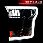 Spec-D 15-17 Ford F150 Projector Headlights LED Bar Smoked