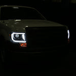 Spec-D 09-14 Ford F150 Projector Headlights Black/Clear