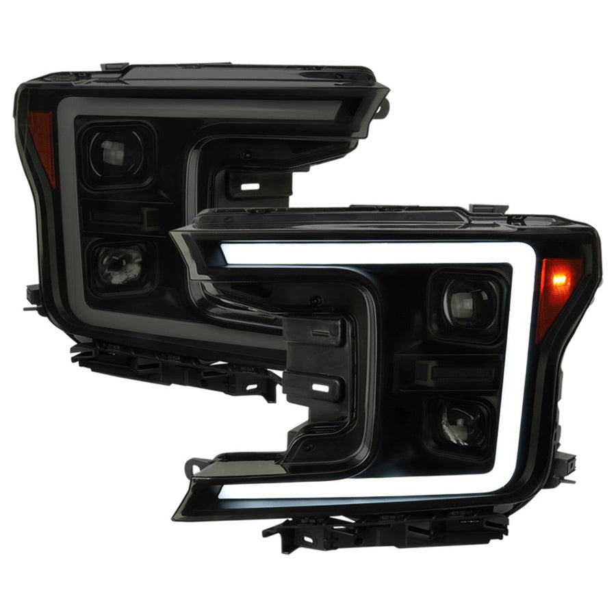 Spec-D 18-20 Ford F150 Projector Headlights SEQ Black Smoked