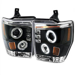 Spec-D 08-10 Ford F250 F350 F450 Super Duty Headlights Black