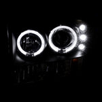 Spec-D 99-04 Ford F250 F350 F450 Dual Halo Headlights Black