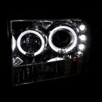 Spec-D 99-04 Ford F250 F350 F450 Dual Halo Headlights Chrome
