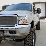 Spec-D 99-04 Ford F250 F350 F450 Dual Halo Headlights Chrome