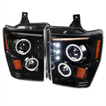 Spec-D 08-10 Ford F250 F350 F450 Projector Headlights Black