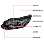 Spec-D 12-14 Ford Focus Projector Headlights Sequential LED Black