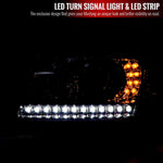 Spec-D 01-11 Ford Ranger Headlights LED Strip Projector Chrome