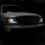 Spec-D 01-11 Ford Ranger Headlights LED Strip Projector Chrome