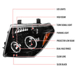 Spec-D 05-07 Frontier Pathfinder Projector Headlights Black