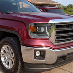 Spec-D 14-19 GMC Sierra Projector Headlights LED Strip Chrome