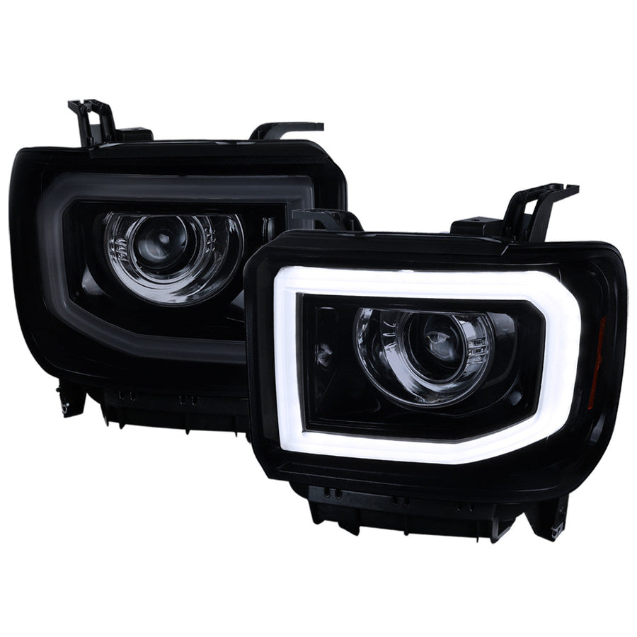 Spec-D 14-19 GMC Sierra Projector Headlights Black/Smoked