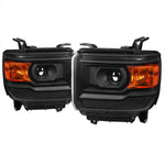Spec-D 14-19 GMC Sierra Headlights Projector Matte Black