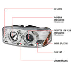 Spec-D 00-06 GMC Yukon Denali Headlights Halo Projector Chrome