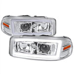 Spec-D 00-06 GMC Yukon Denali Projector Headlights Chrome/Clear