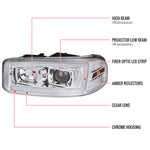 Spec-D 00-06 GMC Yukon Denali Projector Headlights Chrome/Clear