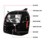 Spec-D 07-14 GMC Sierra Denali Headlights Halo Projector Black