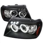 Spec-D 99-04 Jeep Grand Cherokee Dual Halo Headlights Black