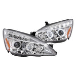 Spec-D 03-07 Honda Accord Halo Projector Headlights Chrome