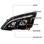 Spec-D 07-11 Honda CR-V LED Bar Projector Headlights Black