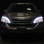 Spec-D 07-11 Honda CR-V LED Bar Projector Headlights Chrome